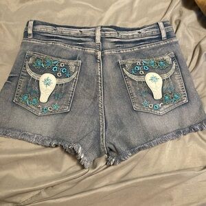 Embroidered Denim Women Shorts